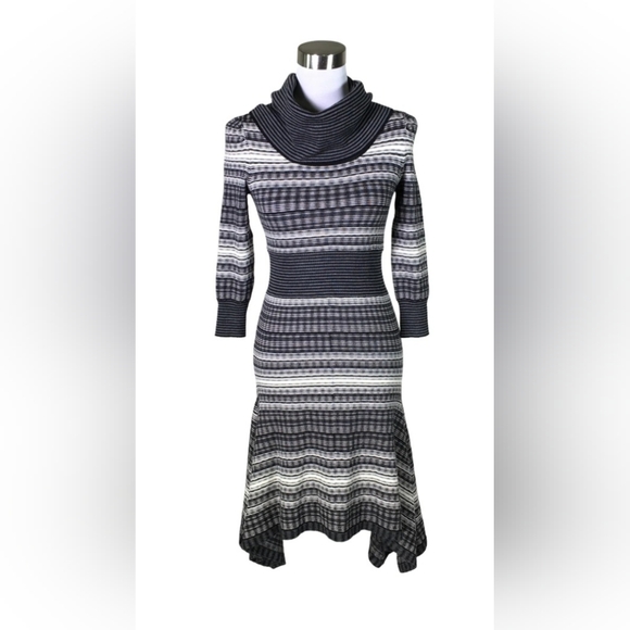 Karen Millen Women's Merino Wool Knit Turtleneck Sweater Dress, Size